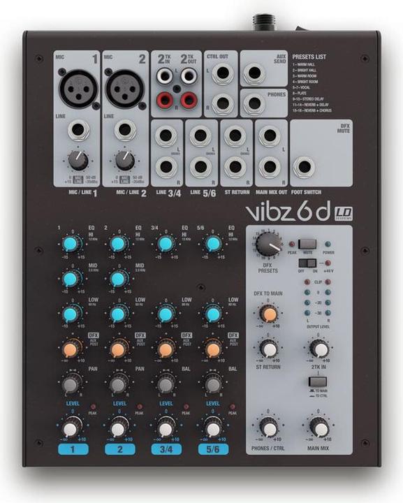 Image du produit LD Systems VIBZ 6 D Table de mixage 6 canaux