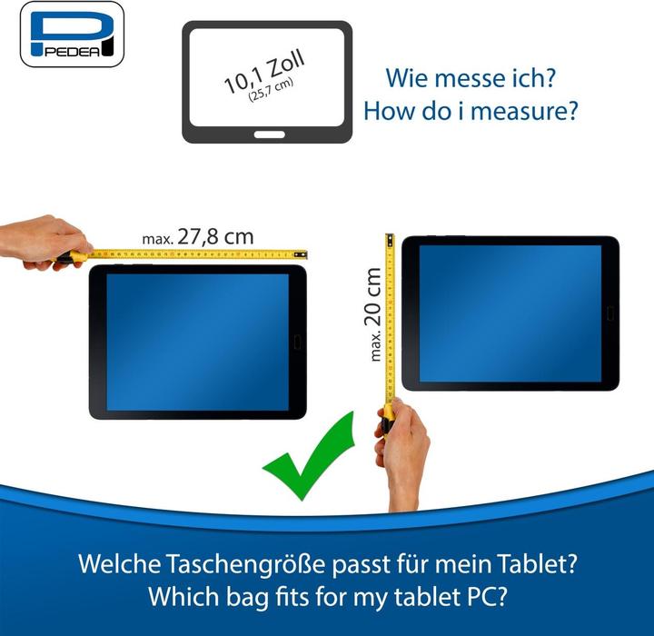 Produktbild Pedea Tablet-PC Tasche Fashion 25,65cm 10,1 Zoll beige, optimaler Schutz moderne und stylische Tasche (10.08", Universal)