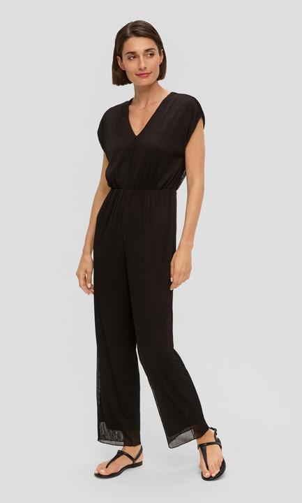 Produktbild s.Oliver Overall Plissierter Jumpsuit aus Mesh (40)