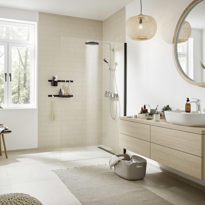 Produktbild hansgrohe Showerpipe 260 1jet mit Wannenthermostat ShowerTablet Select 400
