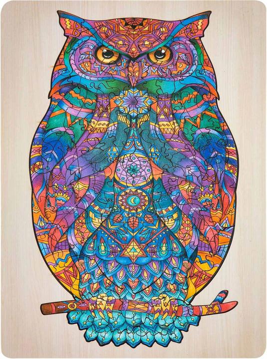 Actual product image Grafix Unique wooden puzzle owl, 130pcs. (130 pieces)