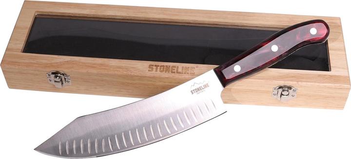 Stoneline Chefmesser 33,2 cm, in edler Aufbewahrungsbox aus Holz (20 cm)