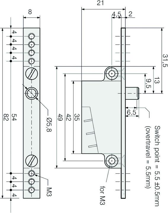 Immagine prodotto BSW Contatto dell'interruttore a bullone tipo U