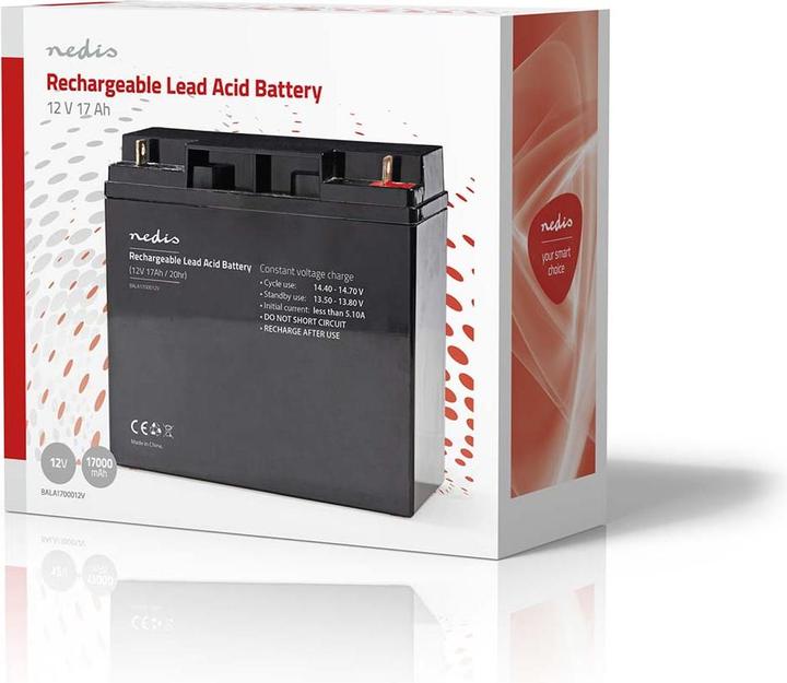 Actual product image Nedis Rechargeable lead acid battery| Lead acid| Rechargeable| 12 V| 17000 - (1 pcs., Device specific, 17000 mAh)