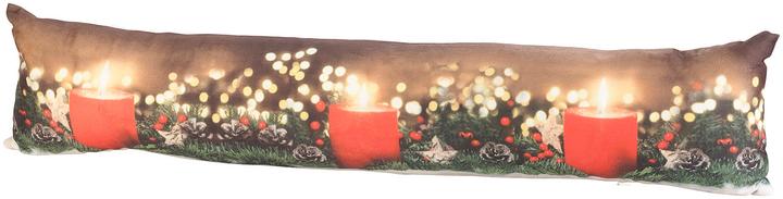 Actual product image Infactory Draught stopper decorative pillow with candle motif (90 x 20 x 12 cm)