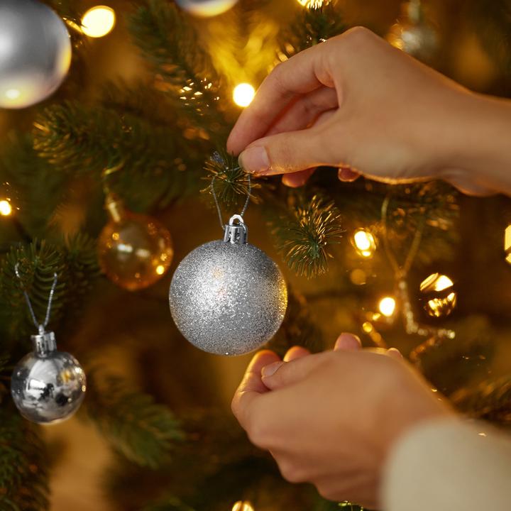 Produktbild tectake Weihnachtskugeln (64 -teilig)