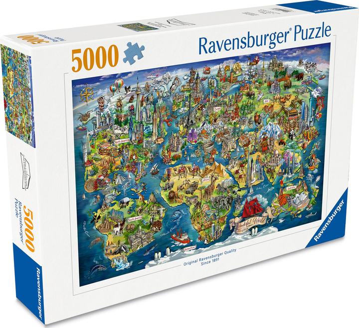 Produktbild Ravensburger Weltkarte mit Sehenswürdigkeiten (5000 Teile)
