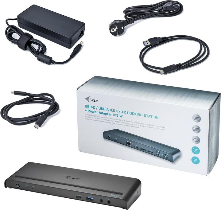 Actual product image i-tec USB 3.0 / USB-C Triple 4K Dock (USB-C, 5 Ports)