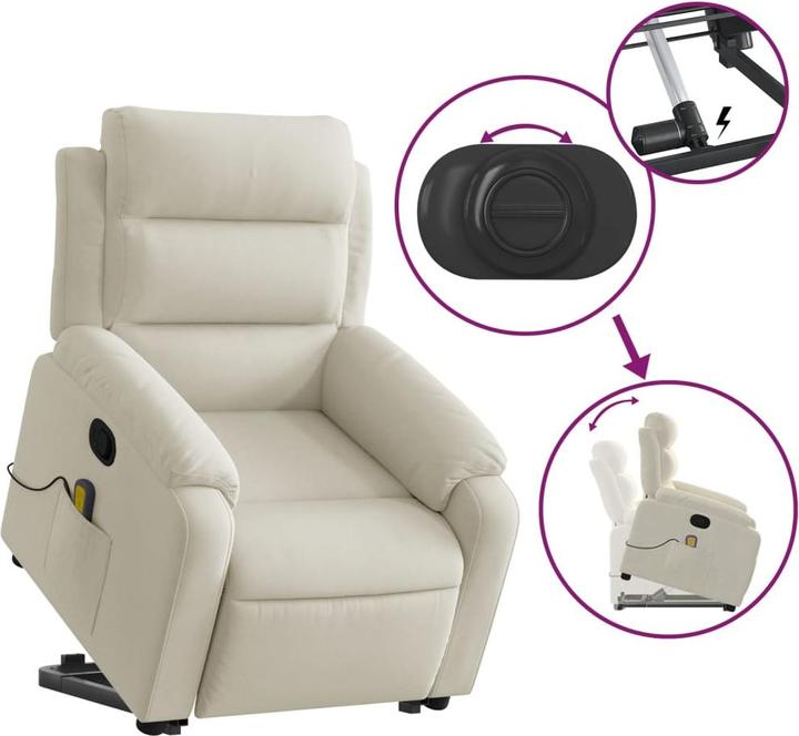 Immagine prodotto vidaXL Sedia per massaggi con aiuto in piedi in velluto