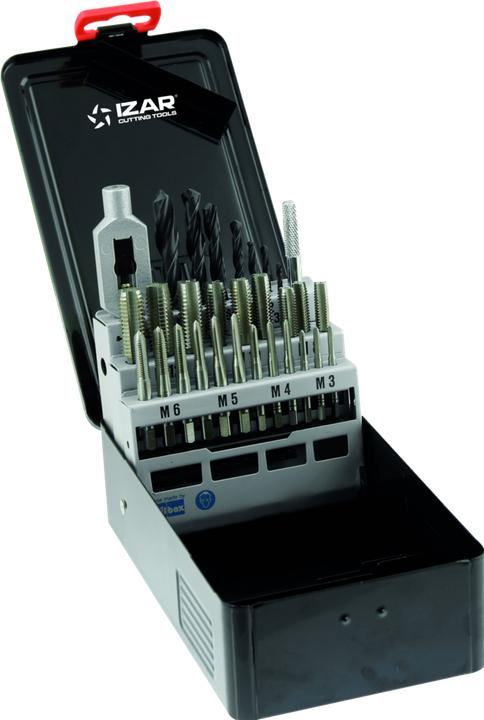 Actual product image Izar Tapping set Hss M3-12 with single cutters