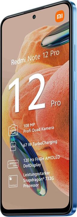 Actual product image Xiaomi Redmi Note 12 Pro 4G (256 GB, Glacier Blue, 6.67", Dual SIM, 4G)