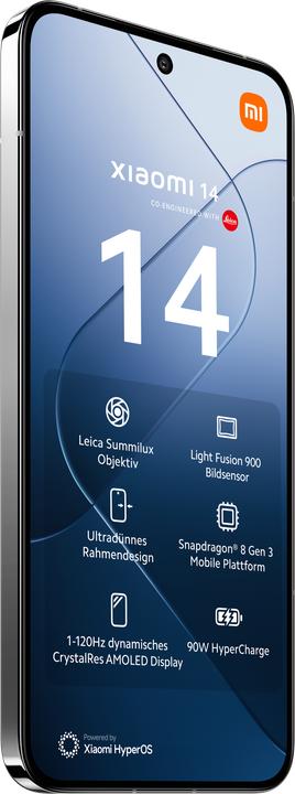 Produktbild Xiaomi 14 (512 GB, White, 6.36", Dual SIM, 5G)