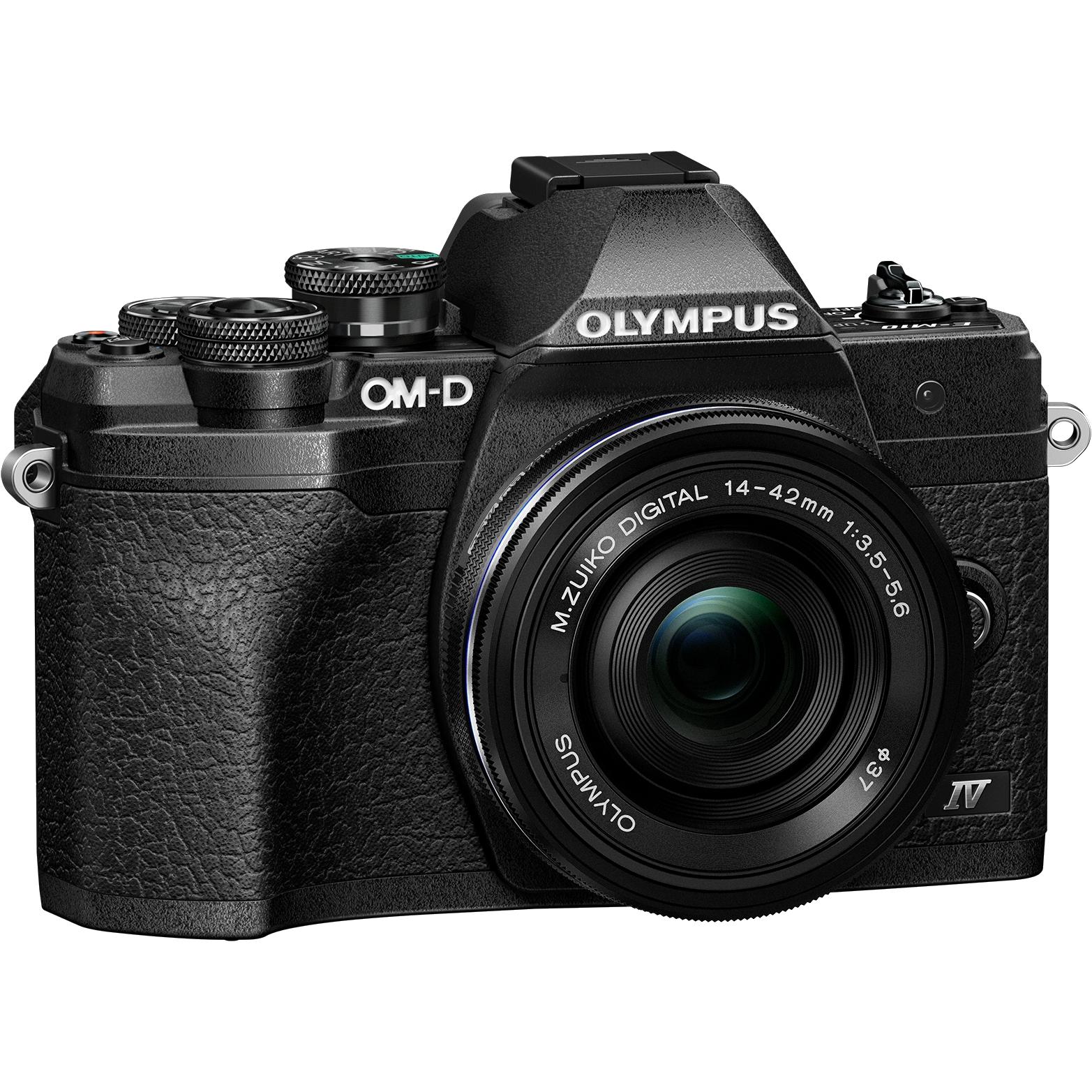 Olympus OM-D E-M10 Mark IV (14 - 42 mm, 20 Mpx, Micro Four Thirds), Kamera, Schwarz