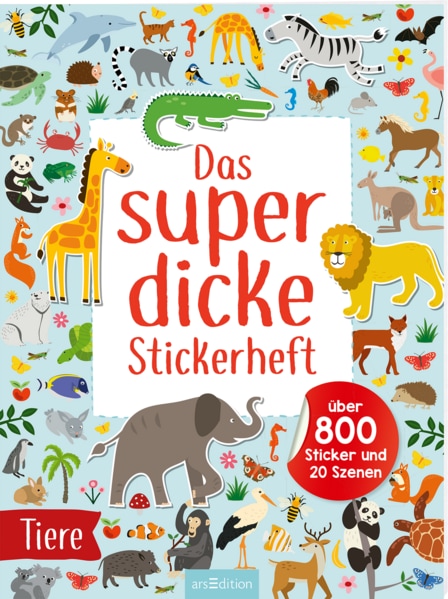 Das superdicke Stickerheft - Tiere