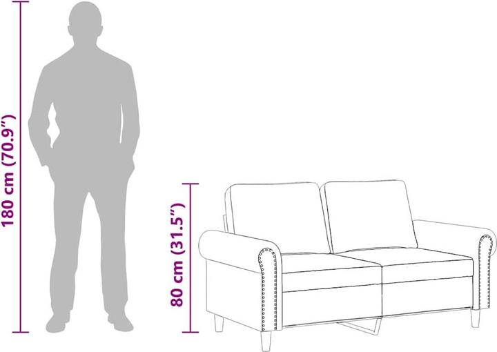 Produktbild vidaXL 2-Sitzer-Sofa 120 cm Samt (2-Sitzer)