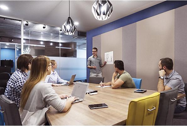 Actual product image Legamaster WALL-UP Acoustic pinboard 119. soft (Bulletin board, 200 x 200 cm)