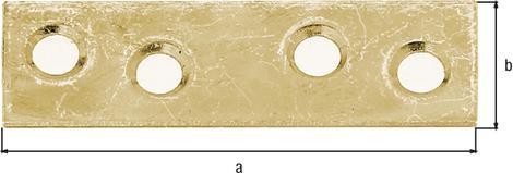 Immagine prodotto GAH Connettore piatto Lunghezza 50 mm Larghezza 14 mm Spessore 1,75 mm Acciaio zincato sendzimir Numero (Connettori piatti, 1 pz.)
