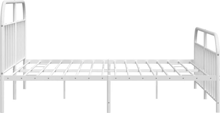 Image du produit VidaXL Bettgestell mit Kopf- und Fussteil Metall Weiss 200x200 (200 x 200 cm)