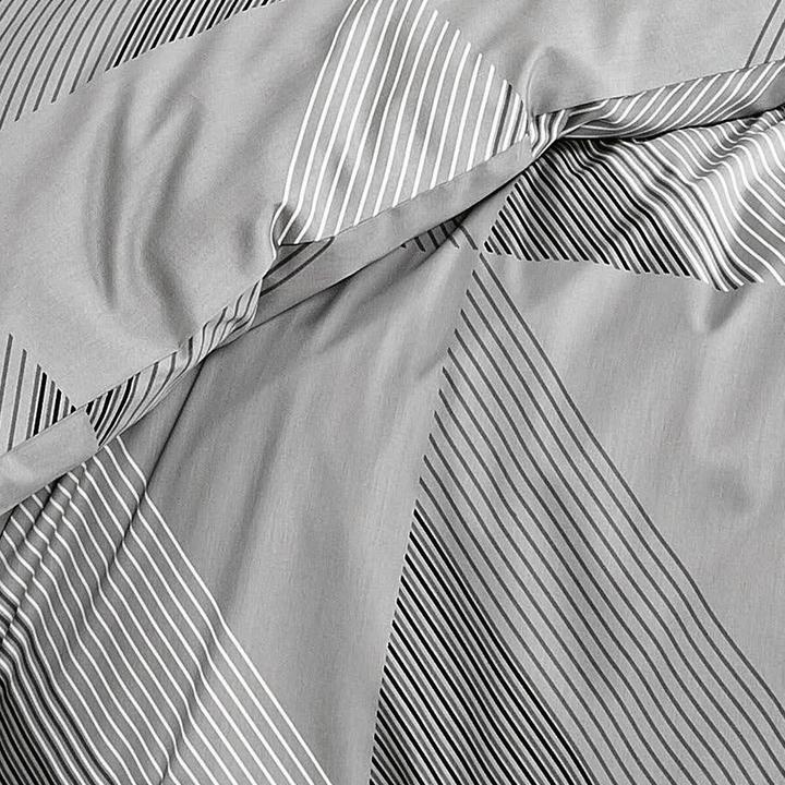 Produktbild Janine Mako-Satin Bettwäsche J.D. 87065 grau (Bettwäsche Set, 80 x 80 cm, 200 x 220 cm)