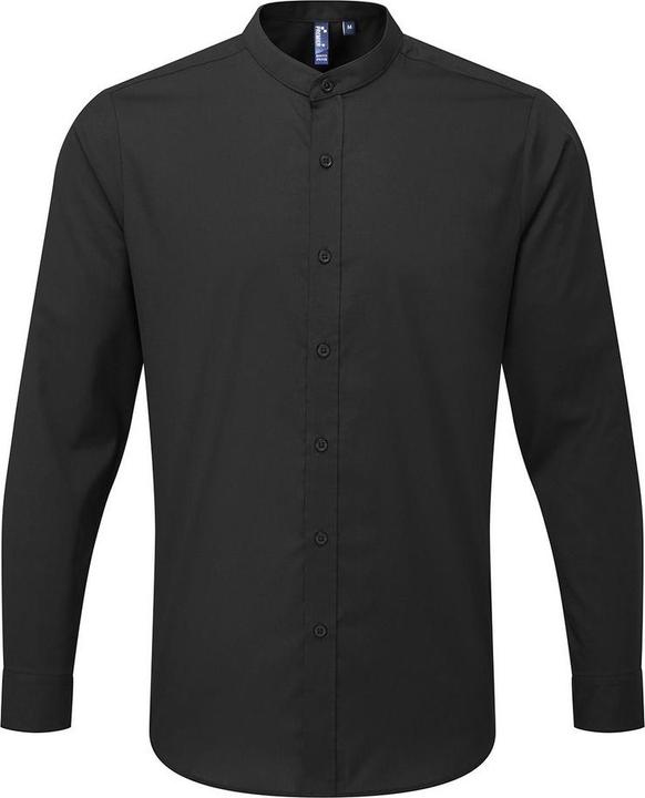 Immagine prodotto Premier Camicia formale a maniche lunghe con collo a fascia da uomo (XS)