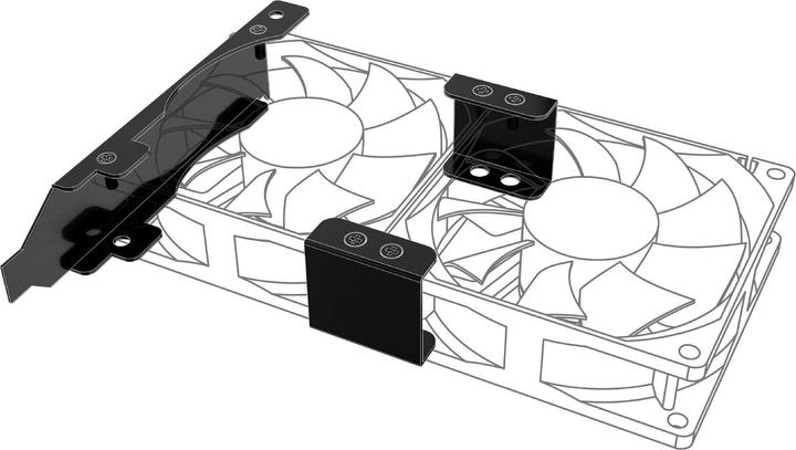 Produktbild Akasa PCI-Slot Montagesystem für Lüfter - 80mm/92mm