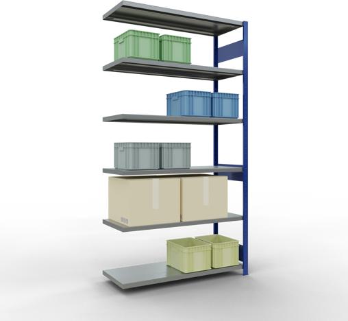 Actual product image Schulte Lagertechnik MULTIplus250 boltless add-on bay system with length bolts