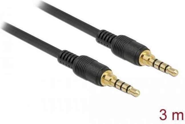 Image du produit Delock Câble Jack 4 broches mâle > mâle (3 m, Câble AUX)