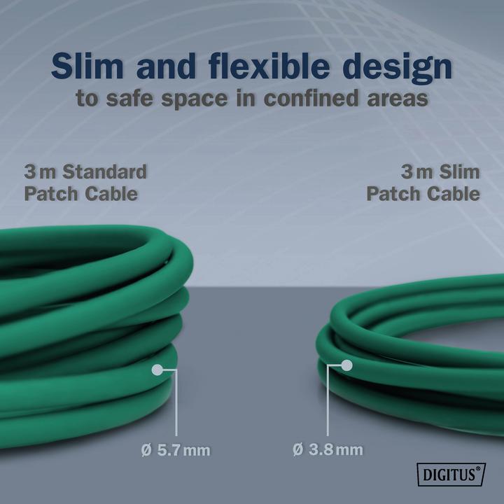 Image du produit Digitus CAT 6A classe Ea, F/FTP, Twisted Pair Patchkabel, Cu, LSZH, AWG 32/7, longueur : 2 m, vert (F/FTP, CAT6a, 2 m)