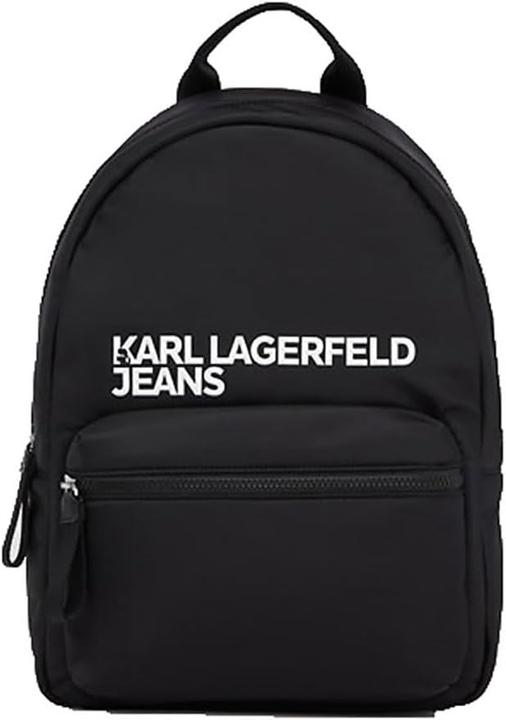 Actual product image Karl Lagerfeld Essential Nylon Backpack with Front Zipper and Adjustable Straps