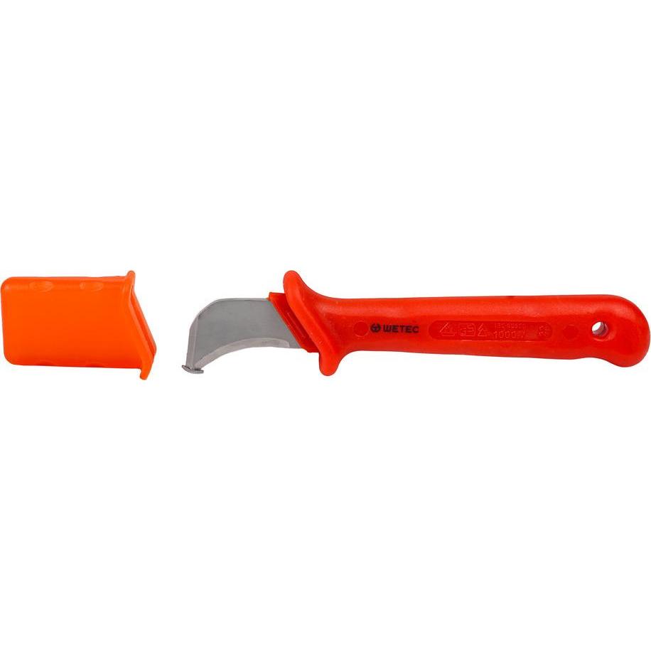 Wetec, Cutter, Abmantelungsmesser, Klinge mit Gleitfuss und Kappe, VDE