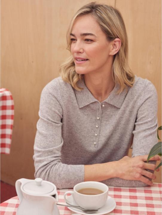 Produktbild Woolovers Poloshirt Jerseyware Kaschmir (M)