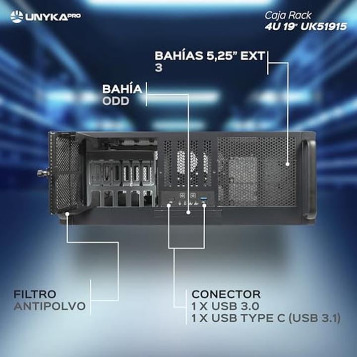 Produktbild Unykach 4U 19″ UK 4329 USB Type C
