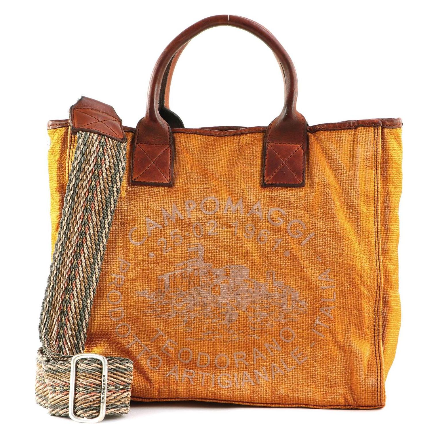 Campomaggi, Damen, Handtasche, Oberon Shopping Bag, Beige, Braun