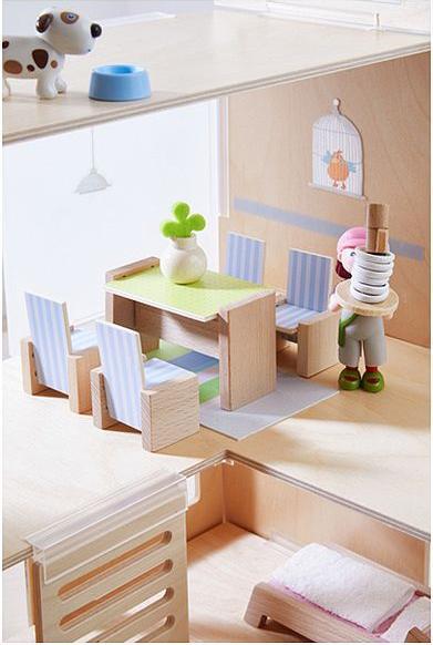 Actual product image Haba Little Friends - Doll's House Furniture Dining Room