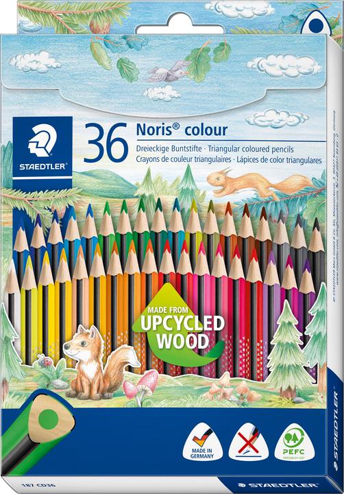 Actual product image Staedtler Crayon Noris color 24ST (Magenta, Purple, Dark grey, Orange, Dark Green, Brown, Yellow, Blue, Black, Bordeaux red, Green, Red, Dark Blue, White, 24 x)
