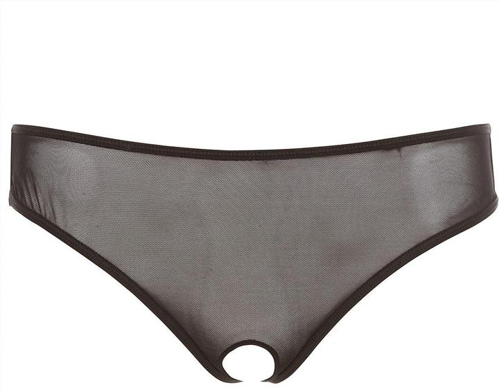 Actual product image René Rofé Crotchless Cage Back Boyshort Black, M/L (M, L)