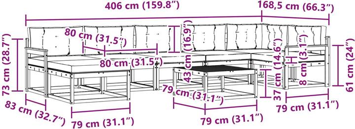 Produktbild vidaXL Outdoor-Sofa