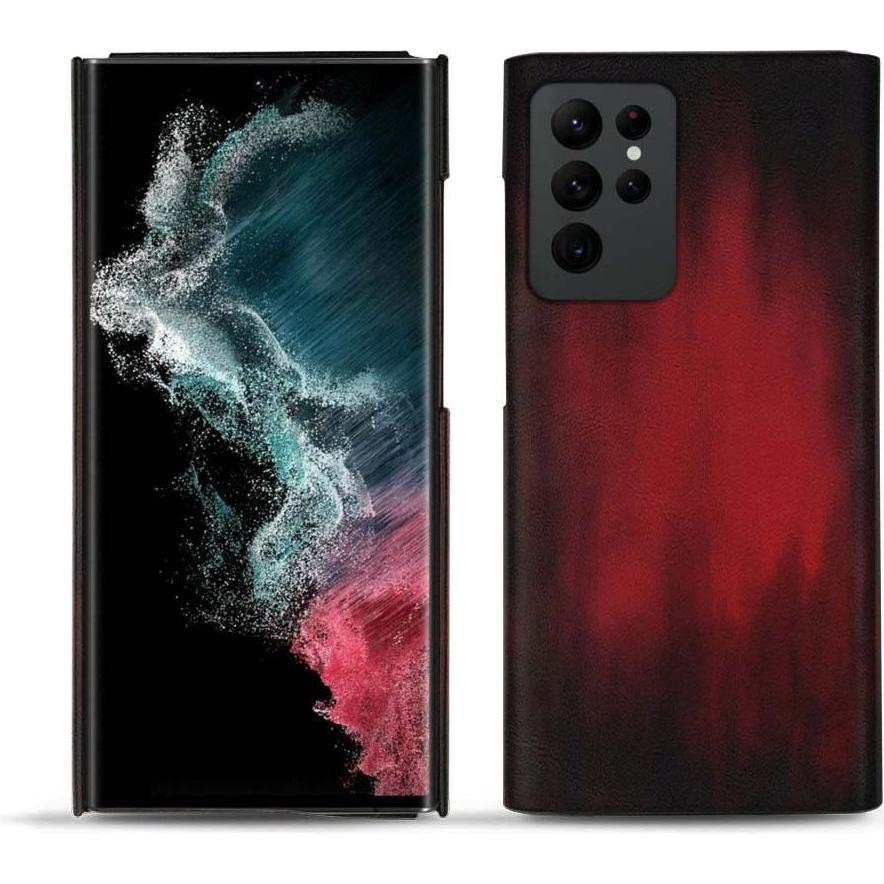 Noreve Lederschutzhülle (Samsung Galaxy S22 Ultra), Smartphone Hülle, Rot