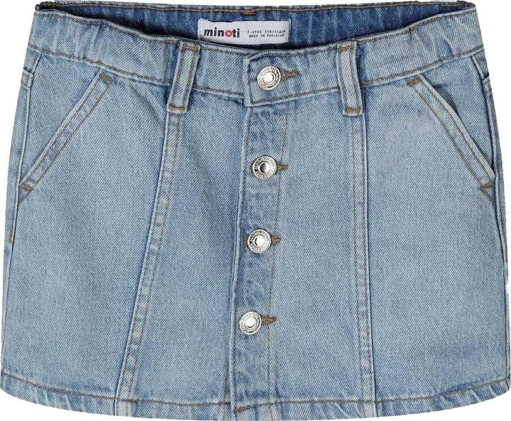 Actual product image Minoti Girls Plain Denim Button Front Skirt (146)