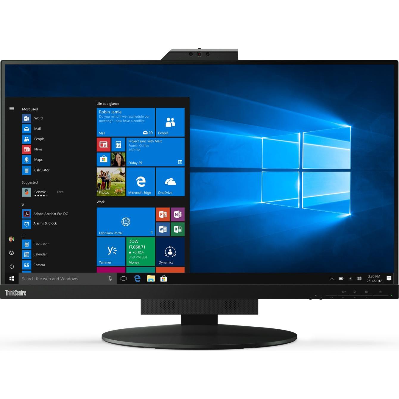Lenovo ThinkCentre TiO (2560 x 1440 Pixel, 27"), Monitor, Schwarz