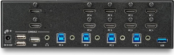 Produktbild StarTech KVM Switch HDMI 4 Port - 4K 30 Hz - KVM Extender für HDMI - KVM HDMI Umschalter