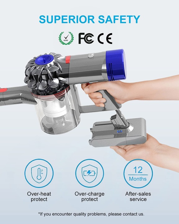 Immagine prodotto DTK Batteria di ricambio per l'aspirapolvere Dyson V8