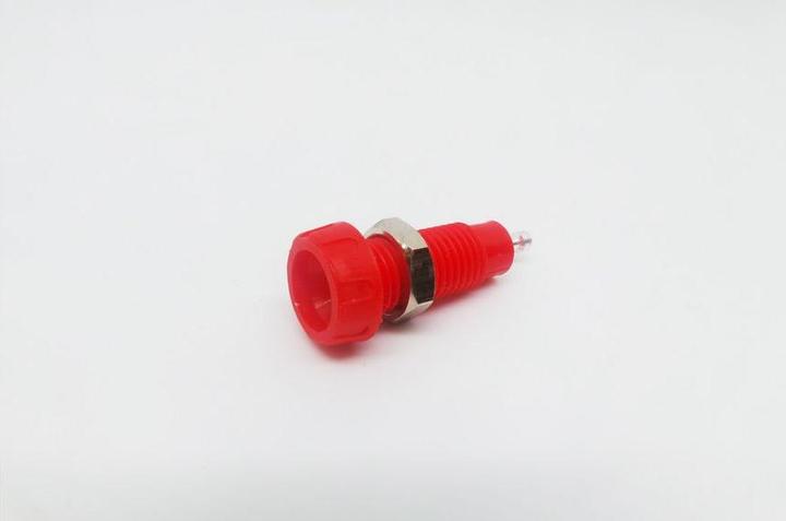 Actual product image RS PRO 4 mm banana jack red, contact silver-plated, 50V / 10A, solder connection