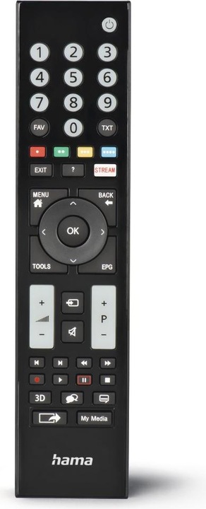 Image du produit Hama Télécommande universelle pour Grundig TVs, IR, apprentissage, touches lumineuses (Télécommande universelle, Infrarouge)