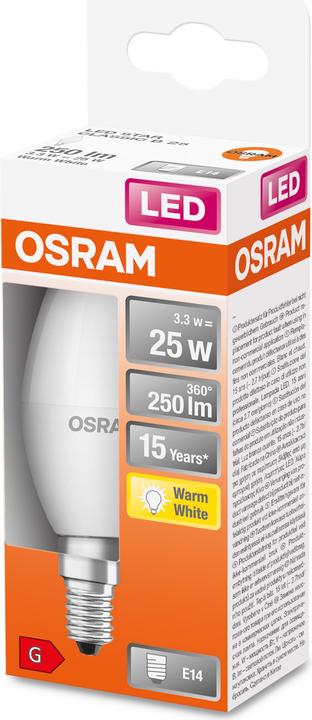Actual product image Osram Star Classic B (E14, 3.30 W, 250 lm, 1 x, G)