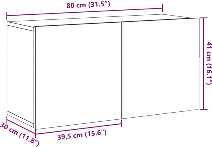 Produktbild vidaXL TV-Schrank (80 x 30 x 41 cm)