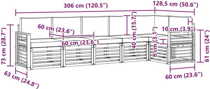 Produktbild vidaXL Outdoor-Sofa