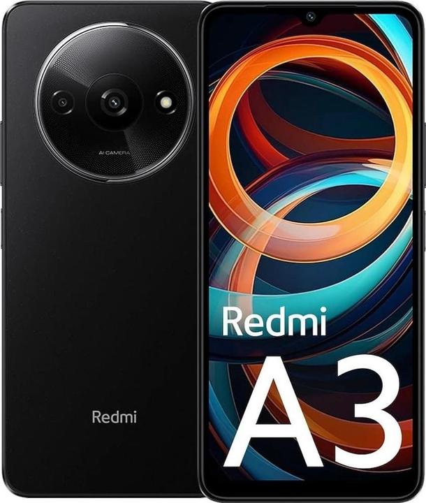 Actual product image Xiaomi Redmi A3 (128 GB, Midnight Black, 6.71", Dual SIM, 4G)
