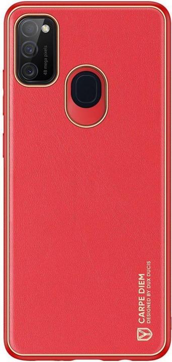 Dux Ducis Custodia elegante Yolo in morbido TPU e pelle PU per Samsung Galaxy M30s rosso (Samsung Galaxy M30s)