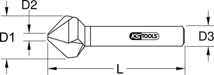 Produktbild KS Tools HSS TiN Kegel- und Entgratsenker (7.3 Millimeter)